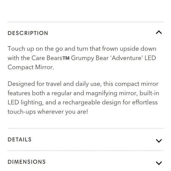 Impressions X Care Bears Grumpy Bear's Adventure LED Compact Mirror - Picture 5 of 8